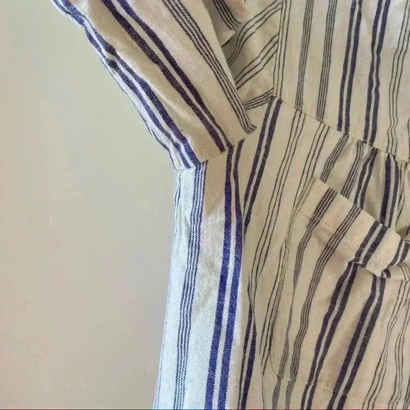 Madewell Long Sleeve Button Front Striped Blouse - Picture 4 of 6